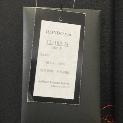 RONDO.ym Goshoguruma Sagara Embroidered Coat Black Free Size