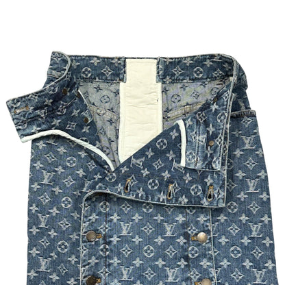 LOUIS VUITTON Monogram Denim Mermaid Skirt Size 36