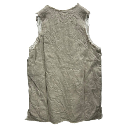 COMME des GARCONS 26SS Side-Zip Linen Vest Beige Size S