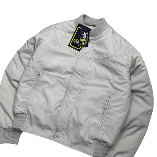 Derby Of San Francisco Paisley Padded Light Gray Jacket Size S