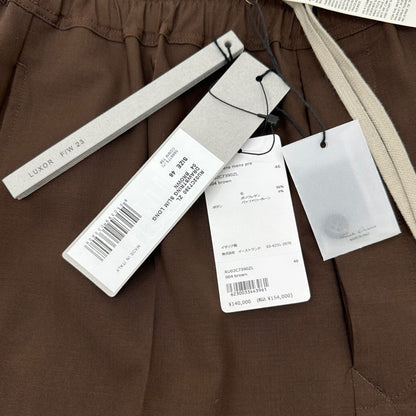 Rick Owens 23AW Drawstring Wool Long Pants Brown Size 46
