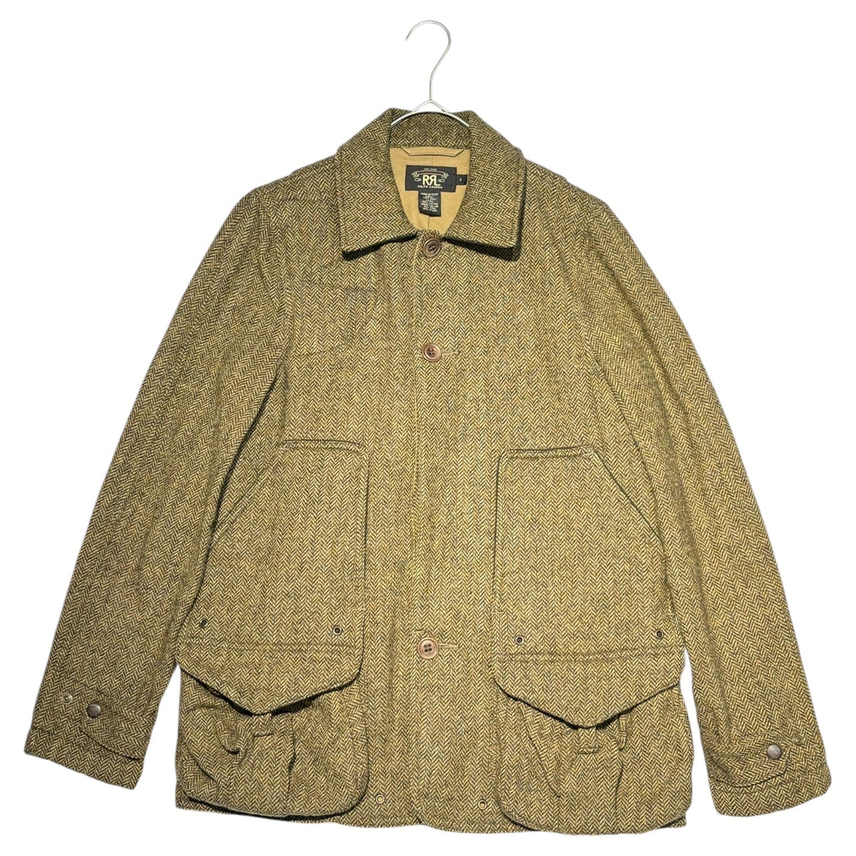 RRL Herringbone Wool Hunting Jacket Brown Size 3