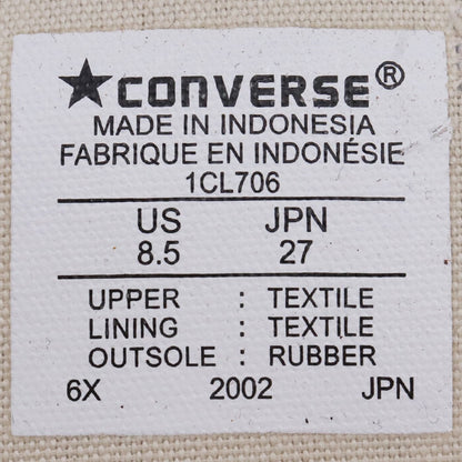 PLAY COMME des GARCONS Chuck Taylor Sneakers Black Size 27cm