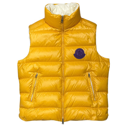 MONCLER 21SS PARK GILET Logo Down Vest Yellow Size 3