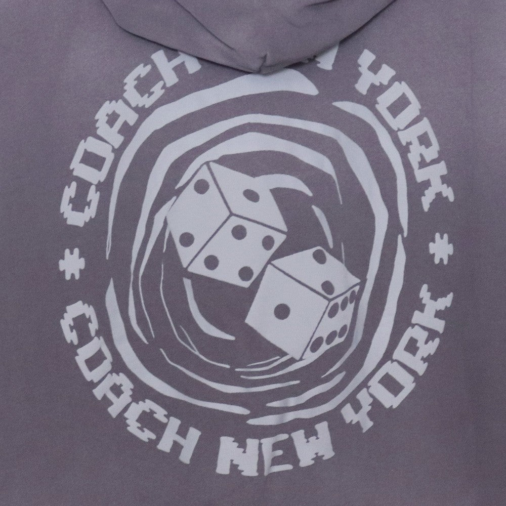 Coach Dice Relaxed Hoodie Gray Size M