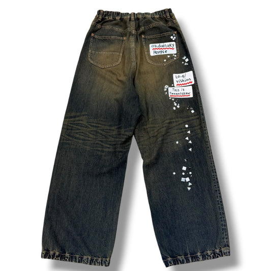 Maison MIHARA YASUHIRO Sticker Indigo Wide Jeans Size 46