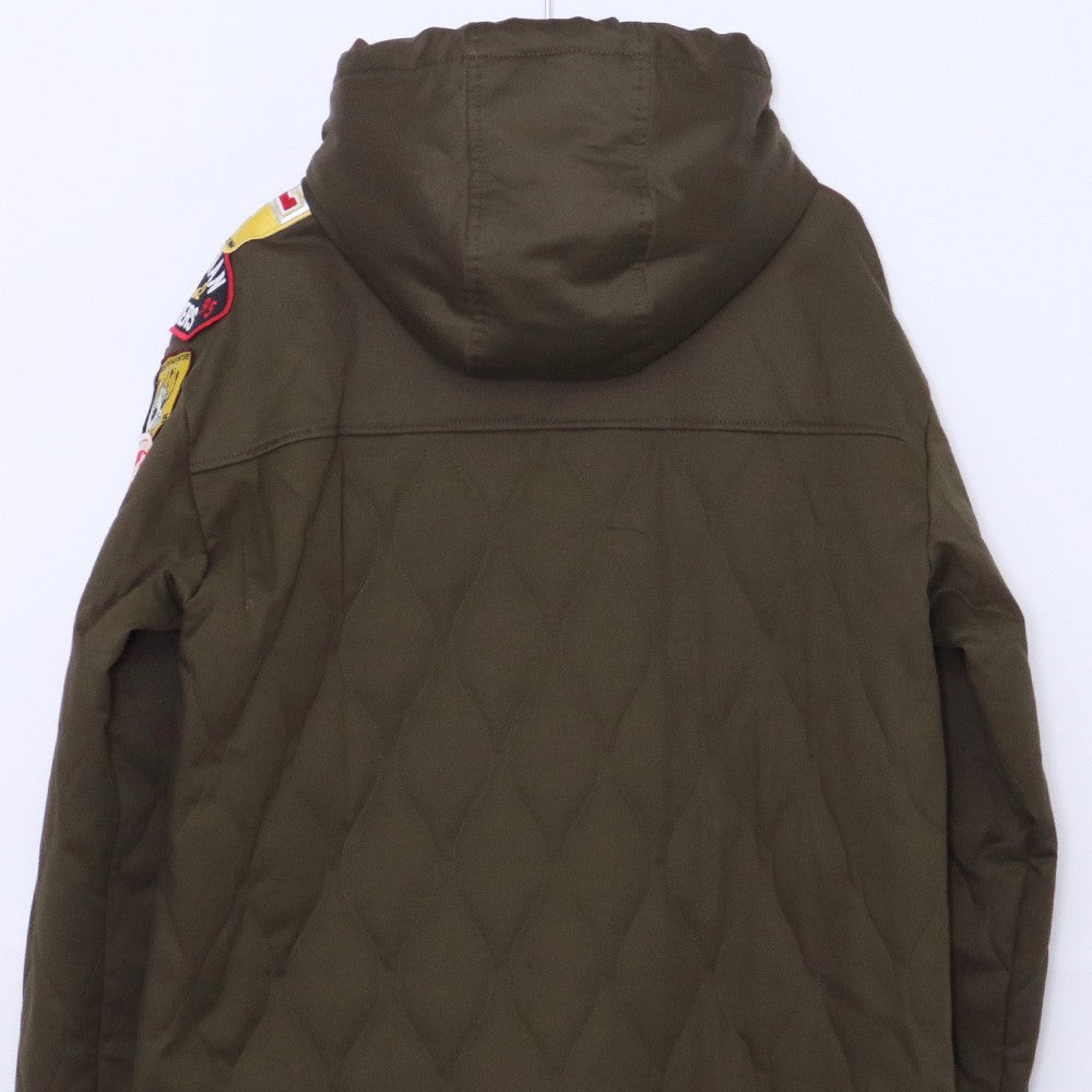 DSQUARED 23AW Multi Logo Patch Hooded Jacket Khaki Size M