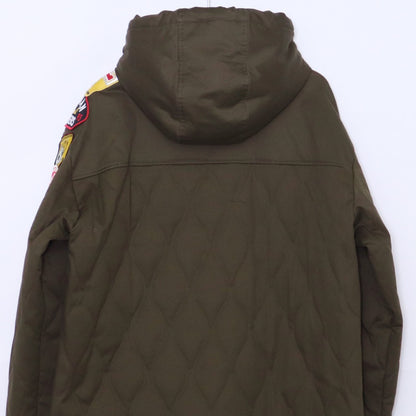 DSQUARED 23AW Multi Logo Patch Hooded Jacket Khaki Size M