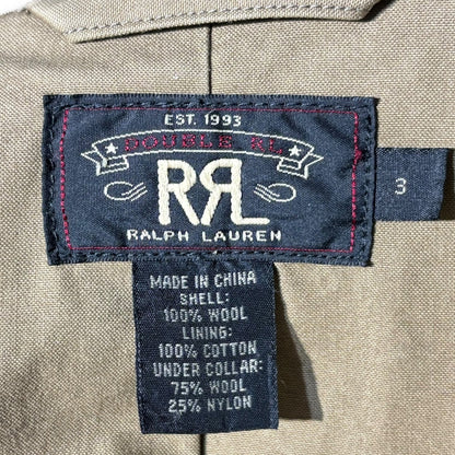 RRL Herringbone Wool Hunting Jacket Brown Size 3