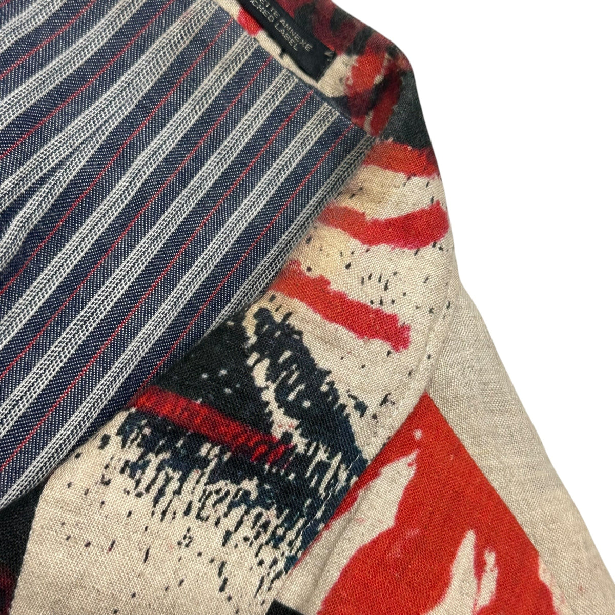 YOHJI YAMAMOTO POUR HOMME 18SS Collage Linen Jacket Size 2