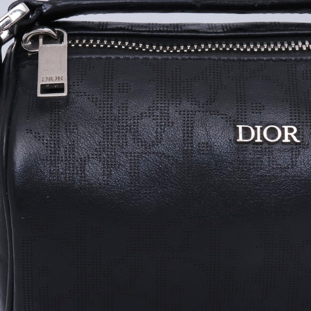DIOR Oblique Galaxy Leather Shoulder Bag Black Size F