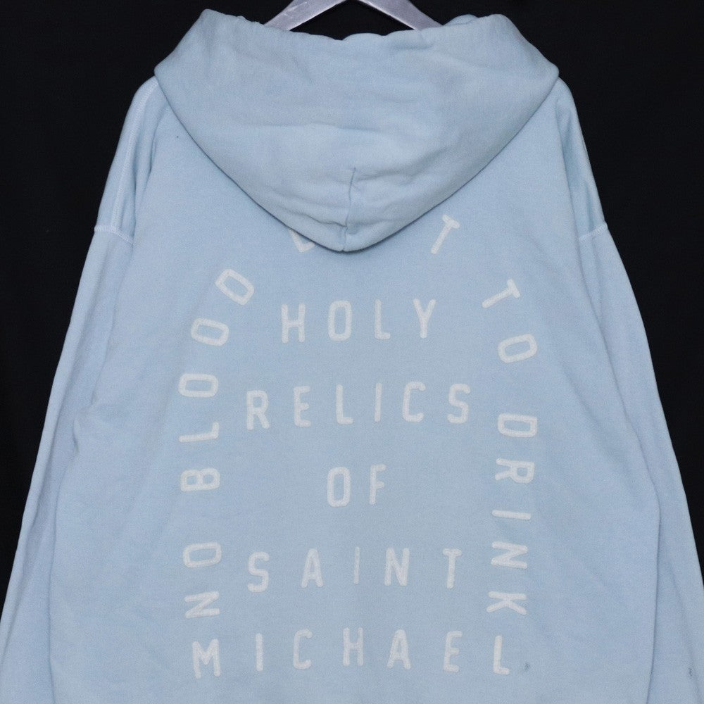 SAINT MICHAEL 22AW Holy Relics Felt Hoodie Blue Size XL
