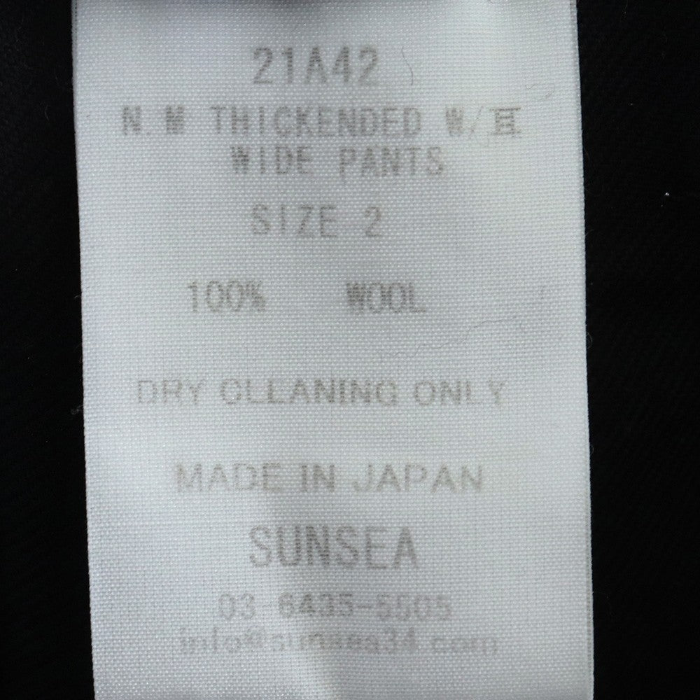 SUNSEA N.M Thickened Wide Pants Black Size 2