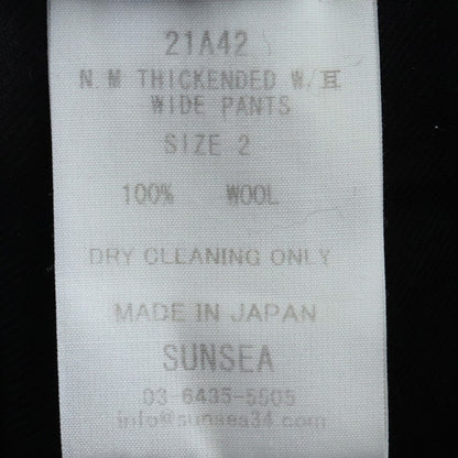 SUNSEA N.M Thickened Wide Pants Black Size 2
