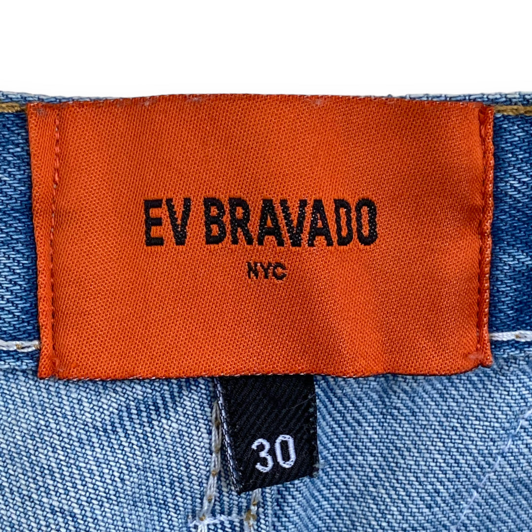 EV BRAVADO Destroyed Patch Denim Jeans Indigo Size 30