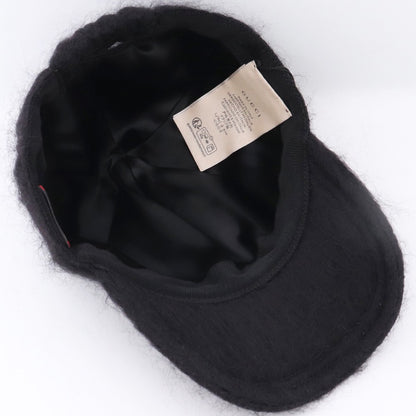 GUCCI Mohair Baseball Cap Black Size L