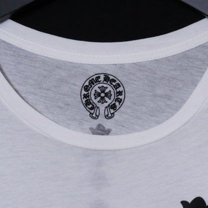 CHROME HEARTS Old Cemetery Cross Print T-Shirt White Size S