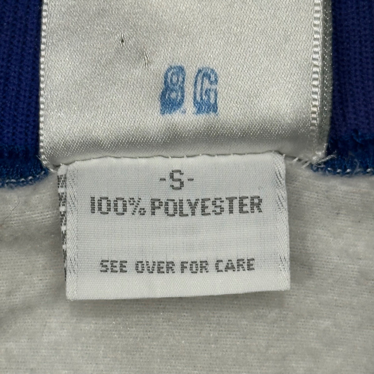 adidas 1980s Zip-Up Polyester Track Jacket Blue/White Size S