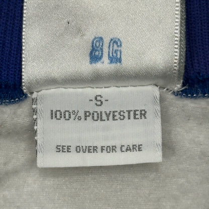 adidas 1980s Zip-Up Polyester Track Jacket Blue/White Size S