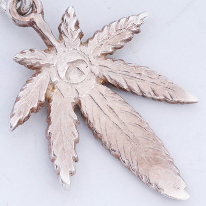 GORO'S K18 Gold Metal Glass Necklace Silver Size ONE SIZE