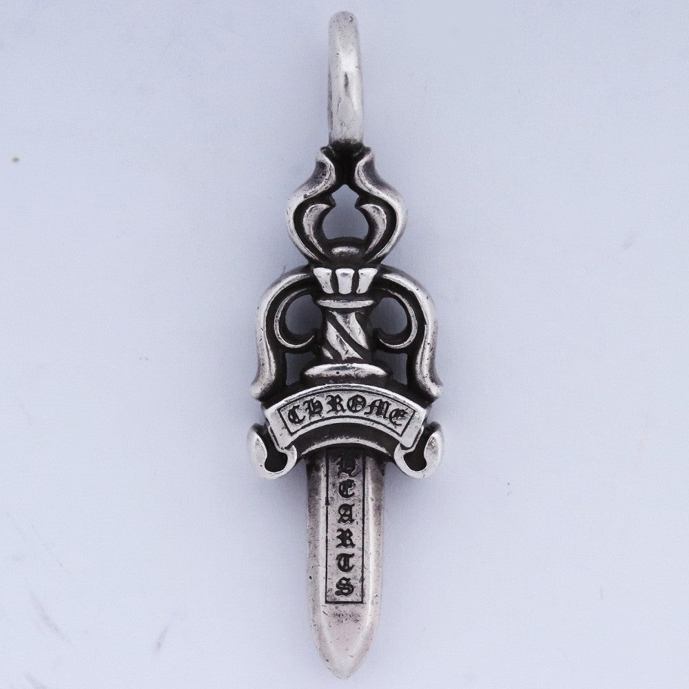 CHROME HEARTS Double Dagger Pendant Silver Size F