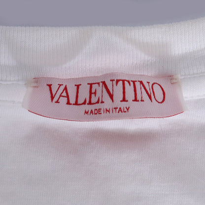 VALENTINO Embossed Logo Pocket T-Shirt White Size M