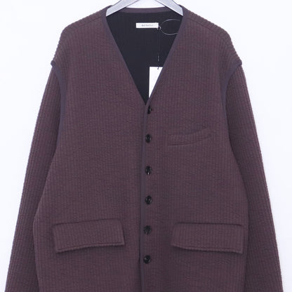 MATSUFUJI 25AW Stripe Jacquard Over Jacket Brown Size 2