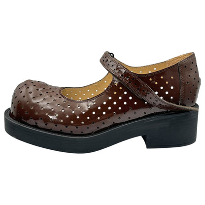 MM6 24SS Patent Leather Perforated Jane Shoes Sneakers Size EU 43