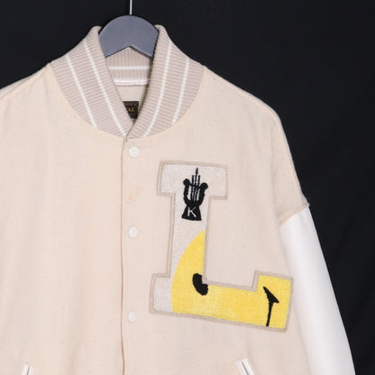 KAPITAL 40s Wool L-FIVE Varsity Jacket Beige Size L