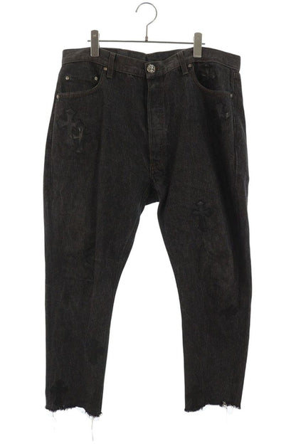 Chrome Hearts U VNTG JEAN BLK RED TAB Patch Jeans Size 36