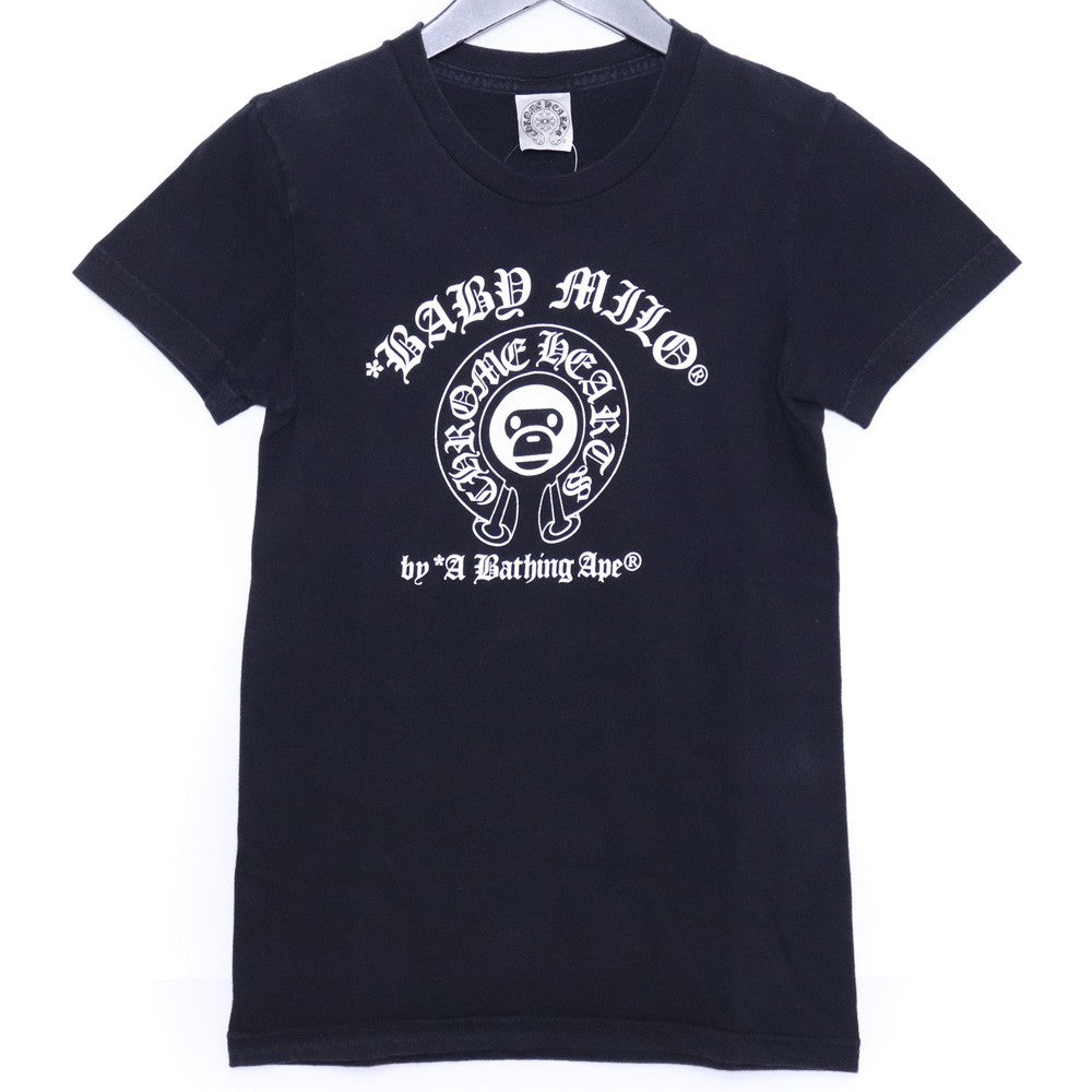 A BATHING APE x CHROME HEARTS Women's T-Shirt Black Size XS