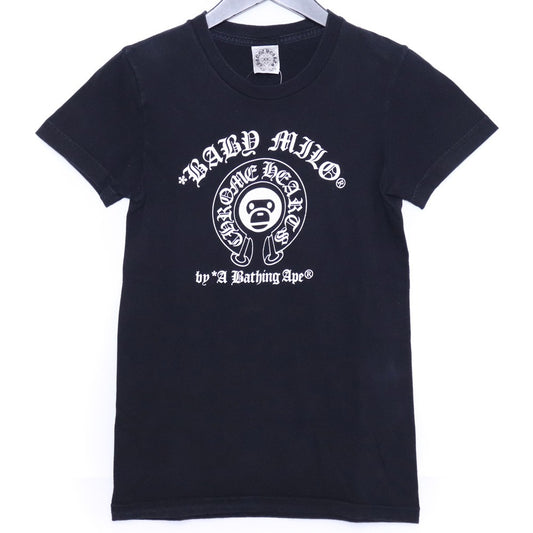 A BATHING APE x CHROME HEARTS Women's T-Shirt Black Size XS