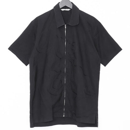 CORNERSTONE Short Sleeve Zip Button-Up Shirt Size 46