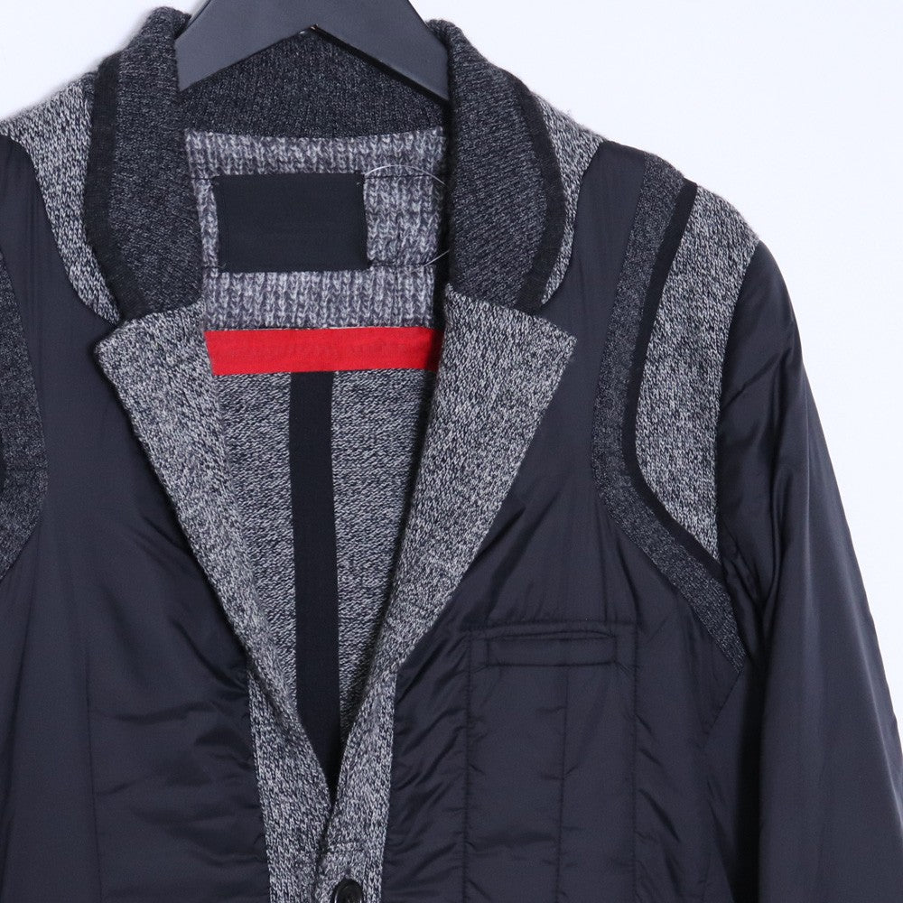 Undercover Padded Knit Panel Nylon Blazer Black Size 2