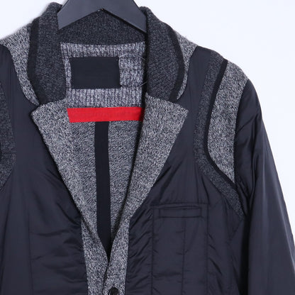 Undercover Padded Knit Panel Nylon Blazer Black Size 2