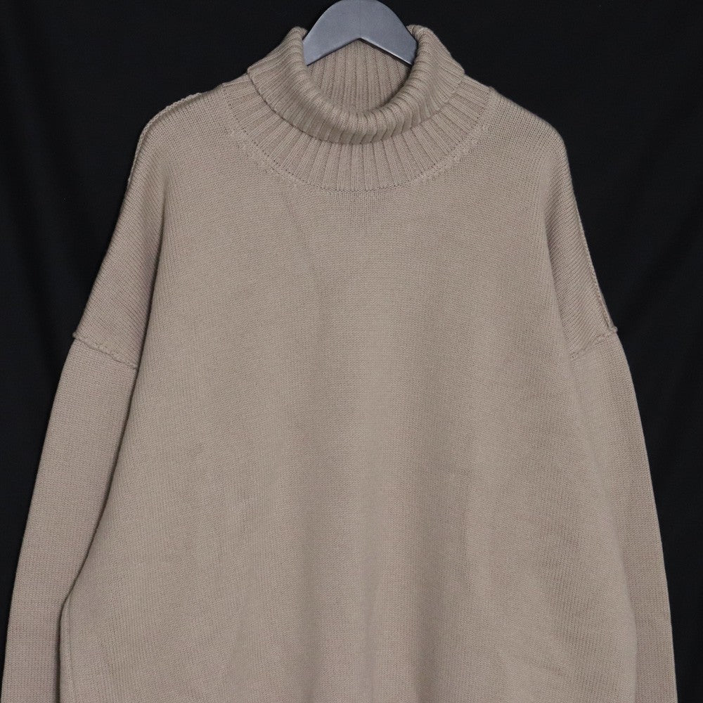 STEIN 21AW Oversized Impression High Neck Knit Beige Size L