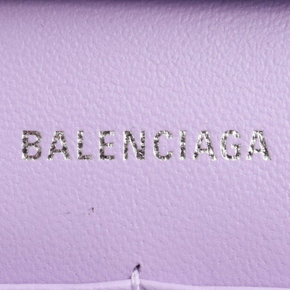 BALENCIAGA Hourglass Chain Wallet Purple Croc Emb. Bag Size F