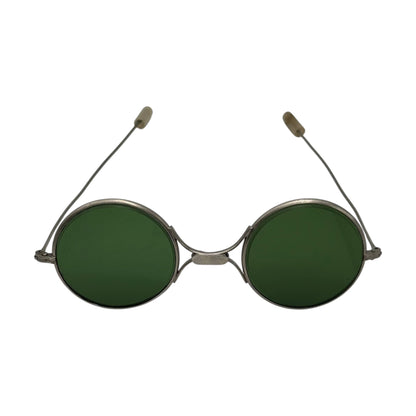 antique 1920s X-Bridge Metal Frame Sunglasses Silver
