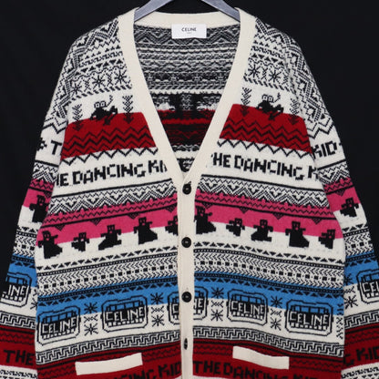 Celine 21SS The Dancing Kid Wool Cardigan White Size M