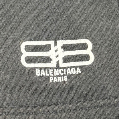 Balenciaga BB Paris Icon Logo Jogger Shorts Black Size M