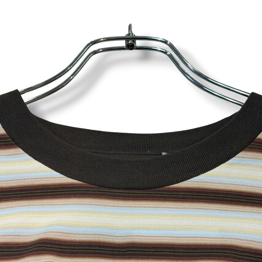 AURALEE 26SS Gradient Stripe Jersey Long Sleeve T-Shirt Brown Size 3