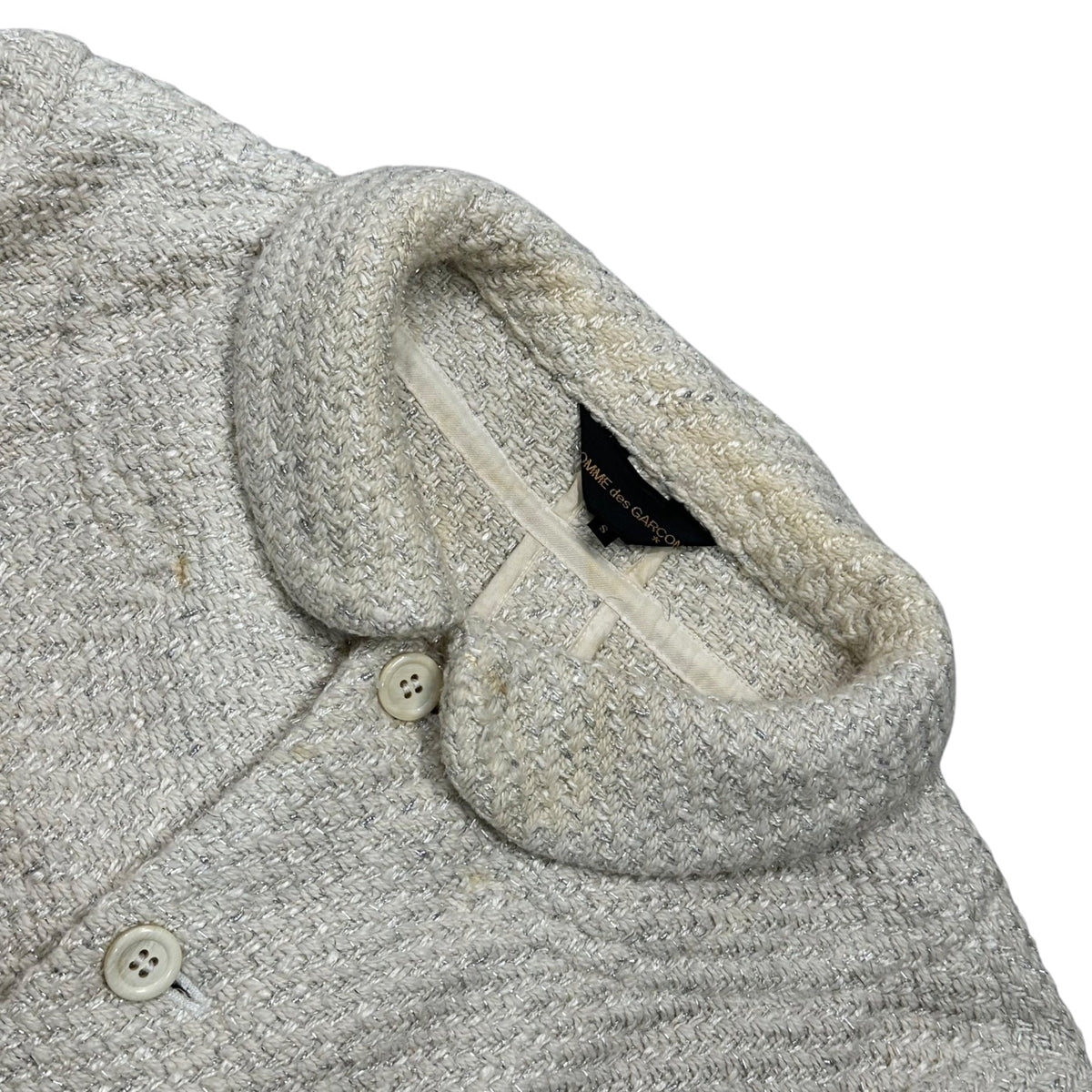 COMME des GARCONS 02SS Frayed Tweed Jacket Size S