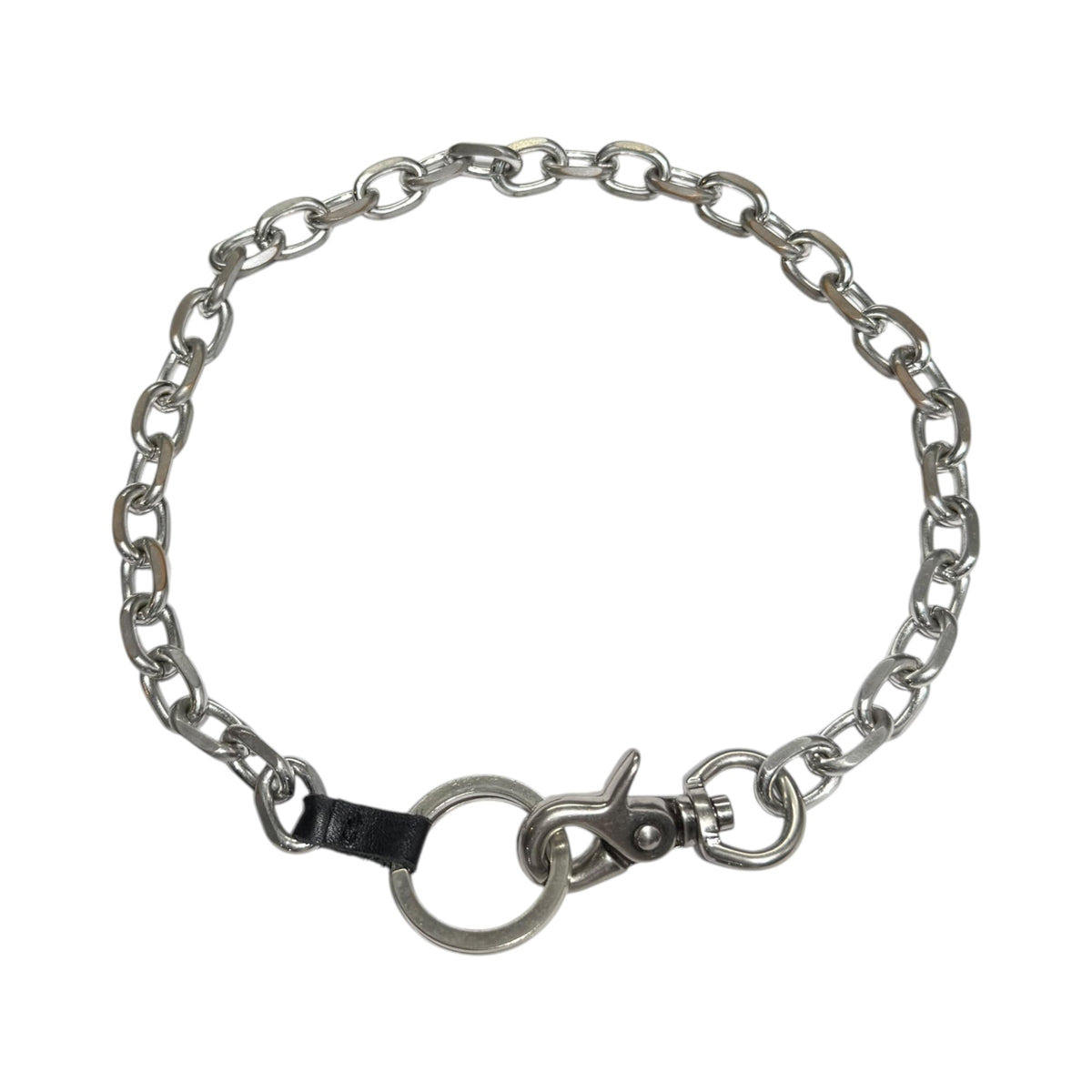 OUR LEGACY Ladon Matte Nickel Wallet Chain Silver
