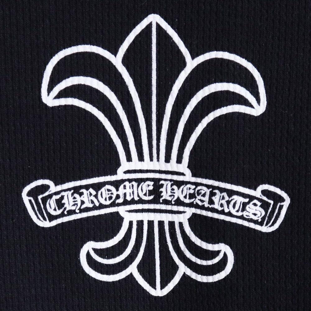 CHROME HEARTS Old BS Fleur Thermal Long Sleeve T-Shirt Black Size S