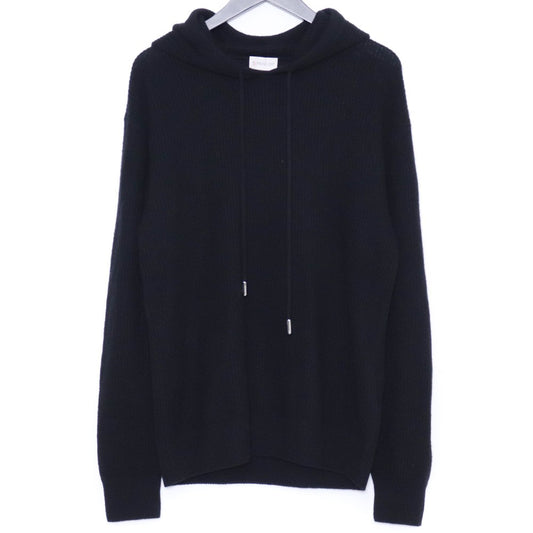 MONCLER 22AW Wool Cashmere Hooded Sweater Black Hoodie Size M