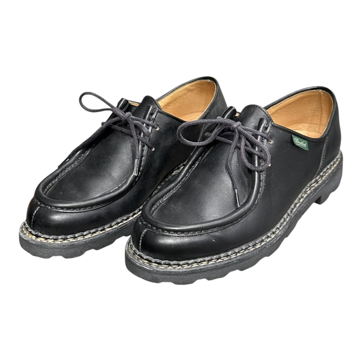 Paraboot Michael Mocassin Leather Boots Black Size 39