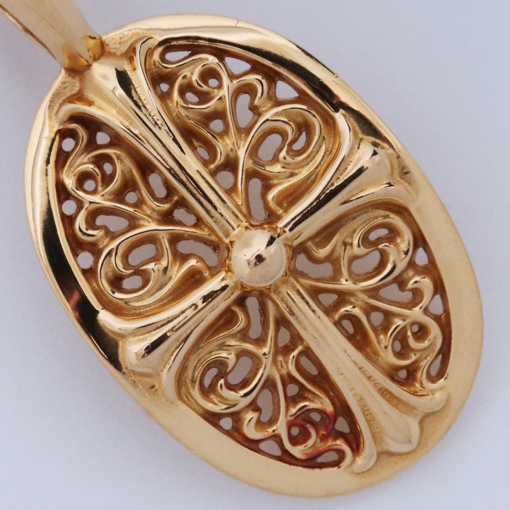 CHROME HEARTS 22K Classic Oval Gold Necklace Size F