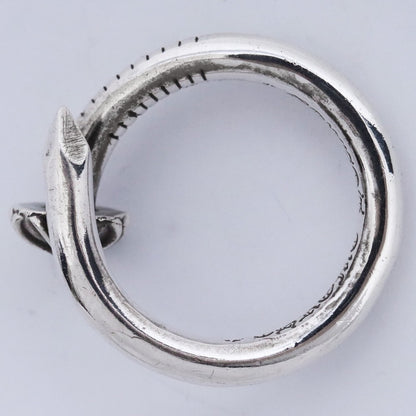 Chrome Hearts Silver Nail Cross Ball Ring Size US 7