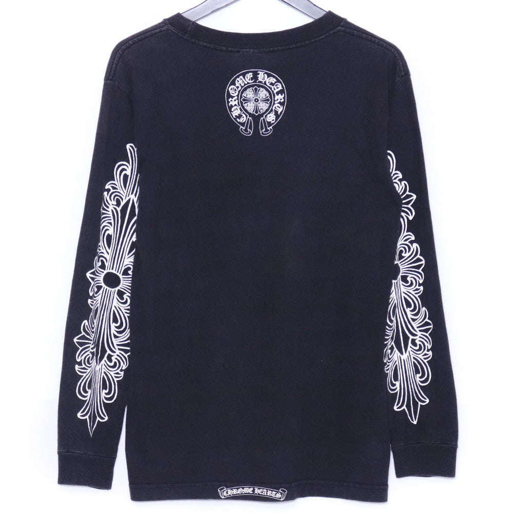 CHROME HEARTS Old Floral Dagger Horseshoe Long Sleeve T-Shirt Size S