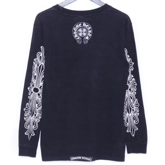 CHROME HEARTS Old Floral Dagger Horseshoe Long Sleeve T-Shirt Size S